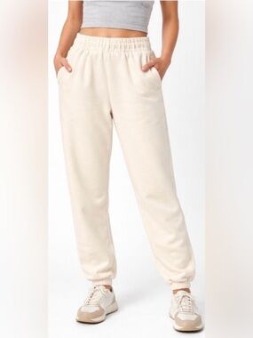 Pact Organic- Women’s bone cloud bushed fleece sweatpants